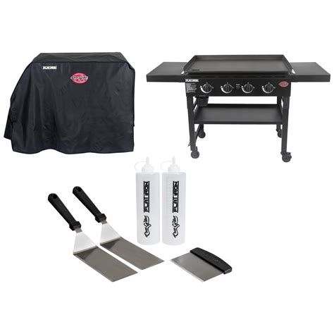 Shop Char-Griller Flat Iron 4-Burner Flat Top Griddle Starter Bundle at ...