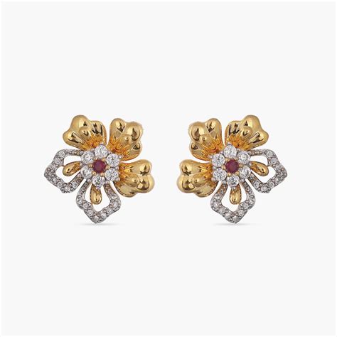 Shop Tarinika's Hibiscus Stud Earrings | Indian Jewelry Online ...