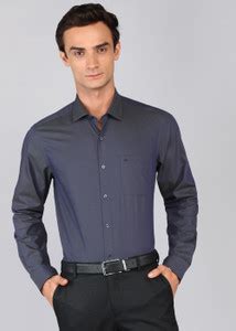 ARROW Men Self Design Formal Grey Shirt - Buy ARROW Men Self Design ...