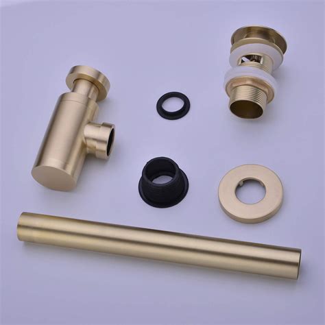 GORDEE Bathroom Sink Stopper P-Trap Complete Set Adjustable Bottle Trap ...