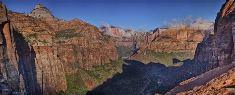 Wallpaper : Zion National Park, canyon, landscape, photography, Washington state, Utah 6143x2511 ...