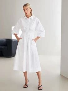 MOTF PREMIUM BISHOP SLEEVE DRESS | SHEIN USA