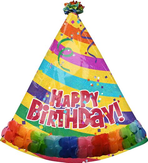 Prismatic Party Hat Happy Birthday Balloon, 29-in x 35-in | Party City
