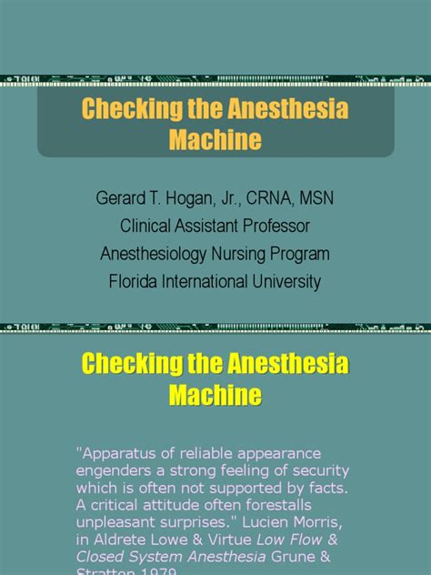 Image result for Anaesthesia Machine Check