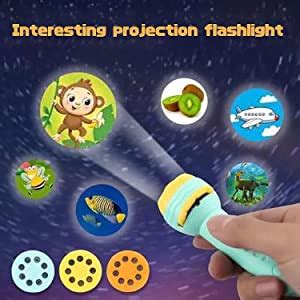 OXIN Mini 6 Slids, 48 Patterns Projector Flashlight Torch, Kids ...