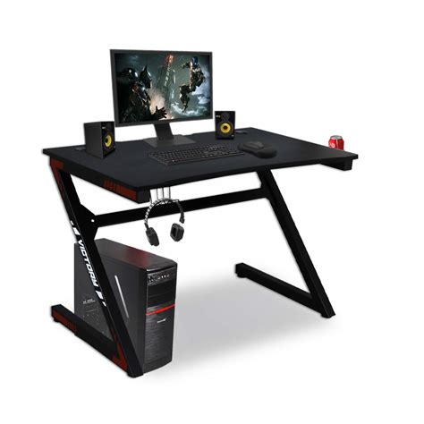 Kazila Gaming Desk Computer Table for Home Office Sturdy Desk with Cup ...