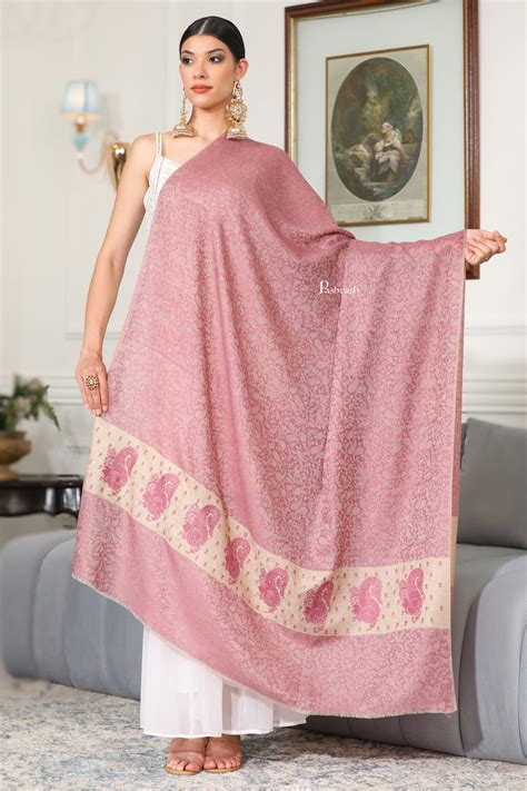 Pashtush His and Her Gift Set of Mens Jamawar Stole and Womens Extra F ...