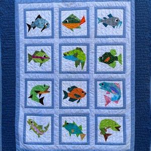 Image result for Paper Pieced Fish Pattern