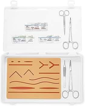 B-Arm Suture Practice Kit with Suture Pad, 6 Suture Threads, 4 Surgical ...