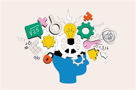 Brainstorming concept in flat neo brutalism design for web ideas ...