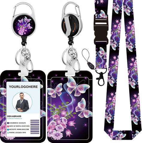Amazon.com : 2 Pack ID Badge Holder with Lanyard, Retractable Badge ...