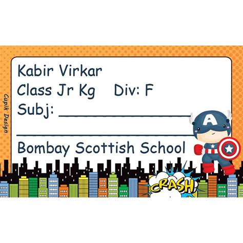 Captain America School Book Labels – Babble Wrap