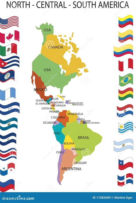 Map Of Central America And South America