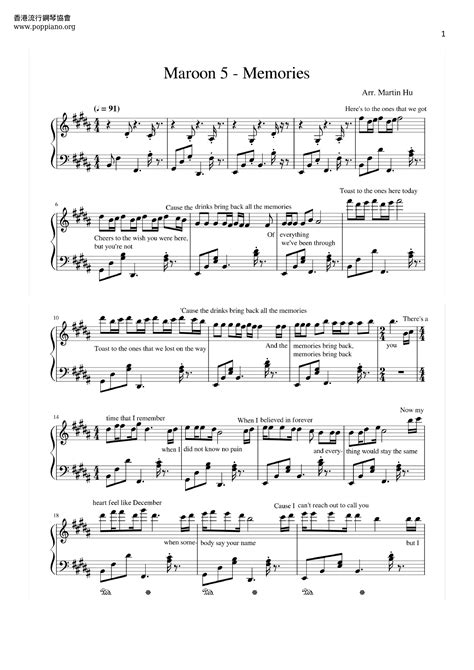 Image result for Memories Piano Tutorial Numbers