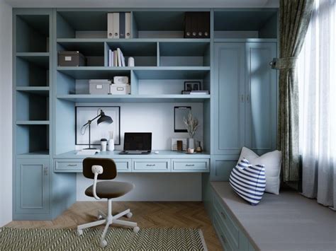 Wardrobe with Study Table Design 的图像结果