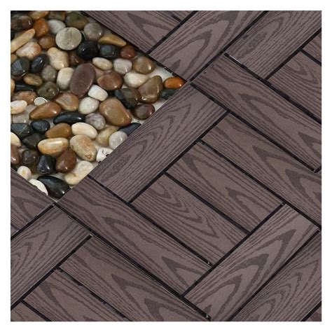 Outdoor Waterproof Interlocking Flooring Tiles Non-Slip Outdoor Decking ...