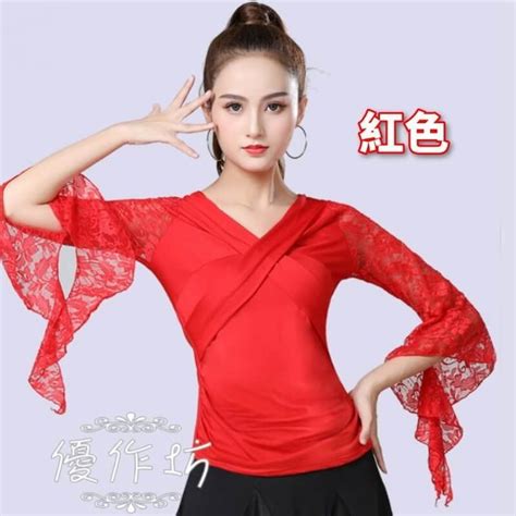 【優作坊】YH-2853喇叭袖國標舞衣、拉丁舞衣、練習服、國標練習衣 | Yahoo奇摩拍賣