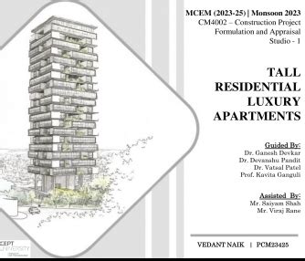 Tall residential luxury apartments | CEPT - Portfolio