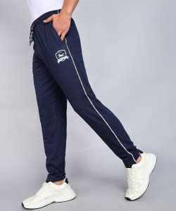 4 SPEED Solid Men Blue Track Pants - Buy 4 SPEED Solid Men Blue Track ...