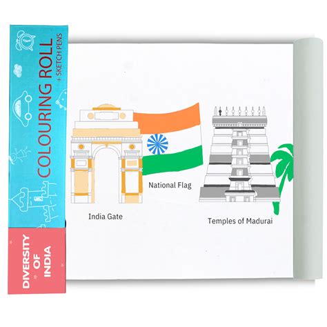 Explore India Wipe n Clean Colouring Roll (Age 3-7)