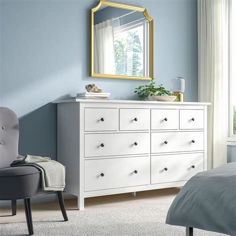HEMNES комод с 8 ящиками белая морилка | IKEA Latvija