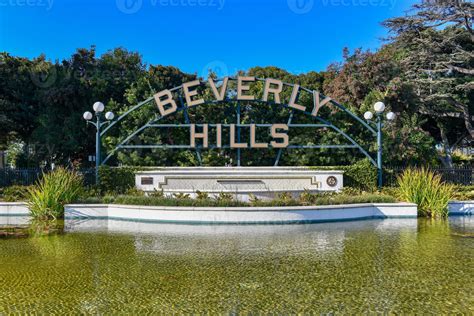 Beverly hills sign in Los Angeles park in Los Angeles, USA. The Beverly ...