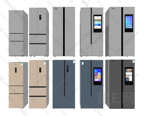 现代冰箱-sketchup模型_sketchup模型库_建E室内设计网!