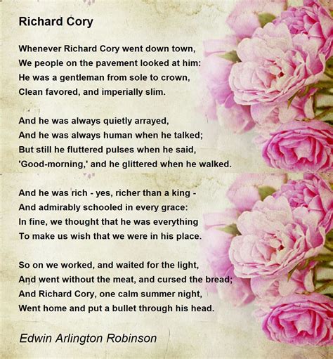 Richard Cory Poem by Edwin Arlington Robinson - Poem Hunter