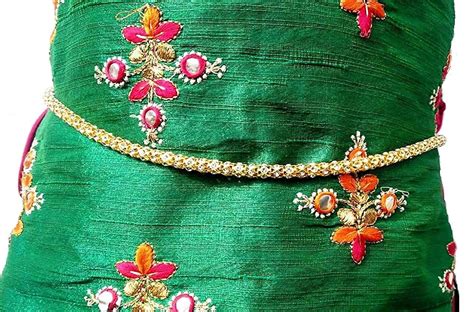 Buy Blue Lily Traditional Gold Plated Stone Kamarband for Women &Girls ...