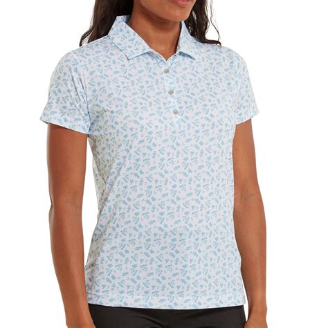 FootJoy Ladies Floral Print Lisle Polo Shirt — The House of Golf