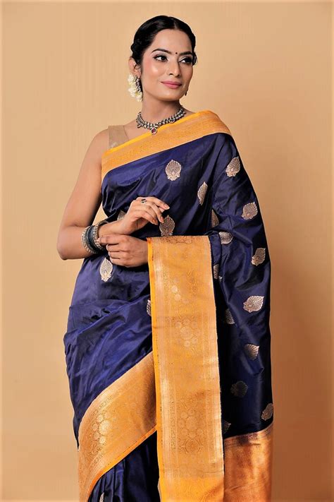 Banarasi Silk Saree | Buy Handwoven Banarasi Silk Saree Online – House ...