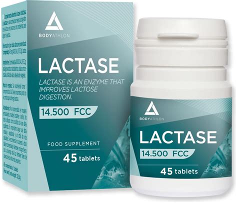 Bodyathlon– Pastillas de lactasa Alta Dosis 14.500 FCC– Para Intolerancia a la lactosa- Mejora ...