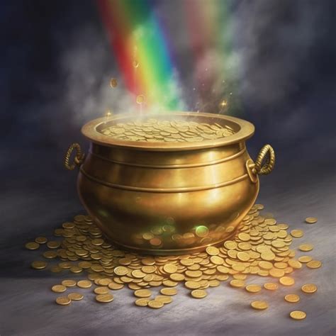 Download Pot Of Gold, Rainbow, Coins. Royalty-Free Stock Illustration ...