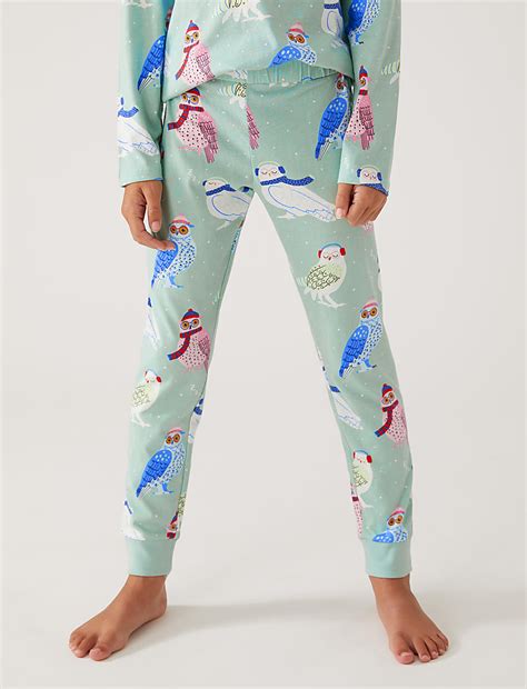 Buy Pure Cotton Owl Pyjamas at Marks & Spencer