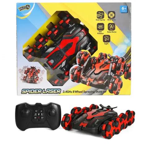Ralleyz Spider Laser Wheel Spraying Stunt Car, Remote Control Toys, 6Y ...