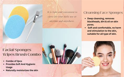 Buy MultiCart® Women Facial Sponges Wipes Brush Combo For Cleansing ...