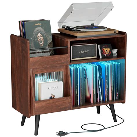 Buy Large Record Player Stand, 350 Vinyl Record Storage Holder, Record ...