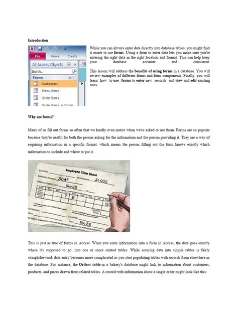 Sam Exam Access Module 06 Creating Forms 的图像结果