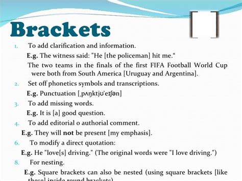 Image result for Bracket Examples