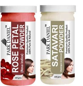 PARK DANIEL Premium Rose Petal Powder & Satavari Powder Combo Pack of 2 ...