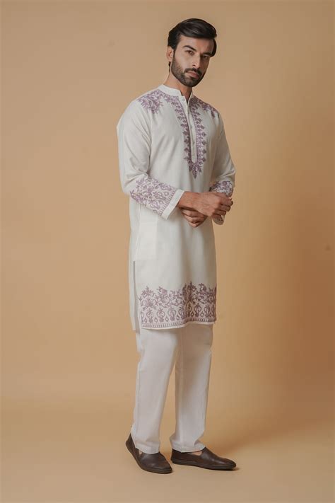 House Of Kari(Chikankari Clothing) - Cotton Aari Work Kurta for Men ...