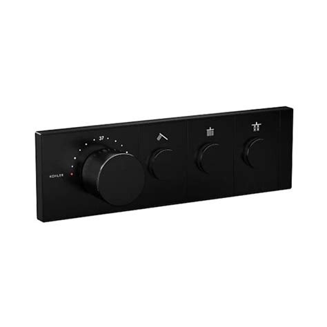 Kohler 3 Way Thermostatic Diverter Anthem 26347IN-9-BL - Black Matt ...
