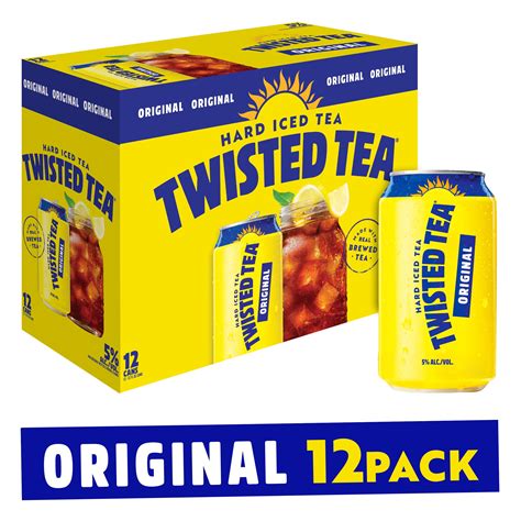 Twisted Tea Original Hard Iced Tea, 12 Pack, 12 fl oz Aluminum Cans, 5% ...