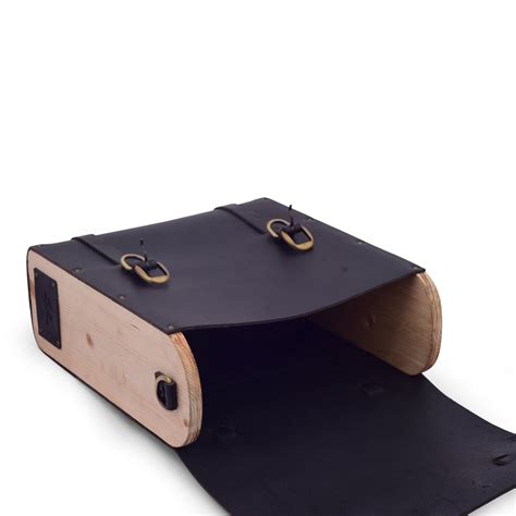 Side Saddle Bag Made of Leather & Wood