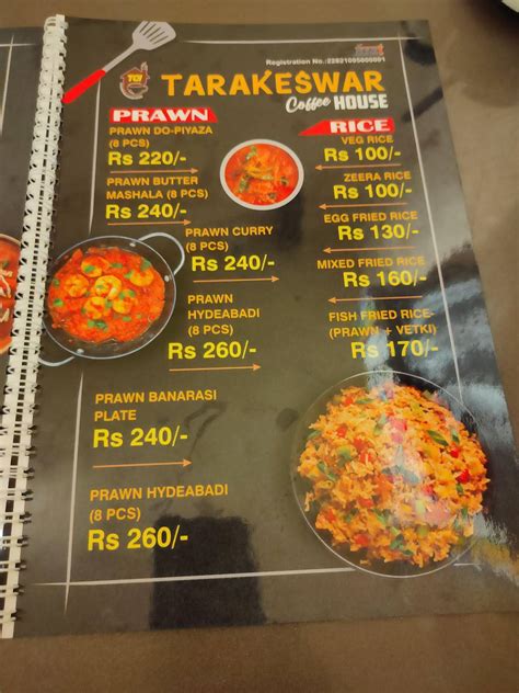 Menu at Tarakeswar Coffee House & Restaurant, Tarkeshwar