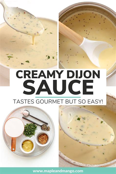 Creamy Dijon Sauce | Maple + Mango | Recipe in 2025 | Cream sauce ...