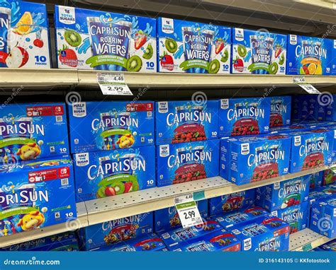 Capri Sun Juice Pouches on Store Shelf Editorial Image - Image of ...
