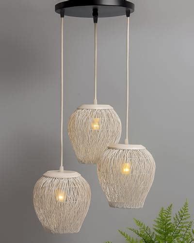 Buy Homesake Handcrafted Pendant Light - 3-Light Cluster Chandelier ...