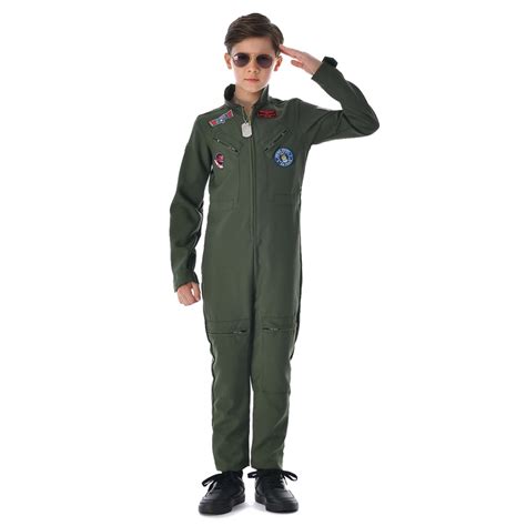 Buy Top Gun cosplay costume pilot one-piece uniform adult Halloween ...