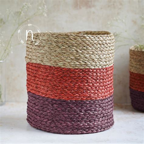 Eco-Friendly Planter Baskets Red Set of 2